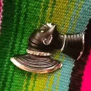 Vintage Black Queen Nubian Pin